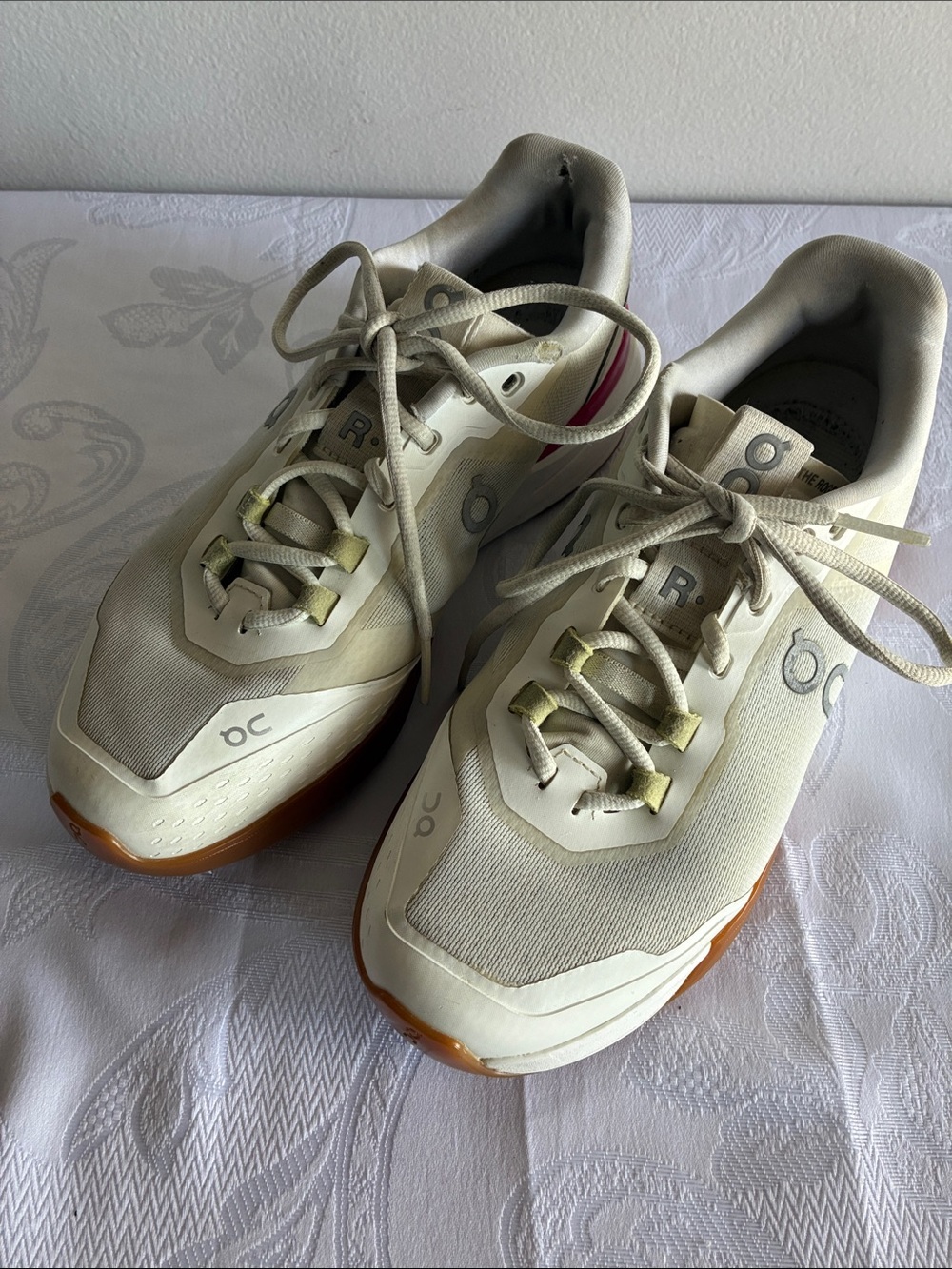 On Running Women’s Cloudnova Cream Sneakers with Gum Outsole